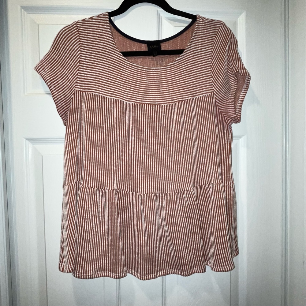Striped babydoll top